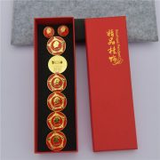 Custom Metal Medal Badge Chairman Mao Zedong Portrait Star Round Commemorative Pins with Long Box for Display - Image 2