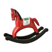 Creative Wooden Red rocking horse Decorative Ornament Simple Home Decoration Ideal Gift for Moving New House or Business Opening - Image 5