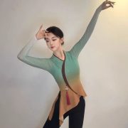 New Classic Dance Costume Women's Flowing Gown Ethnic Training Chinese National Gradient Outfit Art Exam Top Adult Stage Performance - Image 4