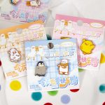 Mini Custom Metal Medal Badge Sweet Floral Series Creative Office Supplies Embroidery Pins Brooches For Journaling