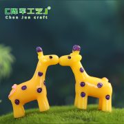 Customizable Decorative Ornaments Cute Cartoon Version Yellow Tailed Deer Bonsai Landscape DIY Assembly Resin Crafts - Image 2