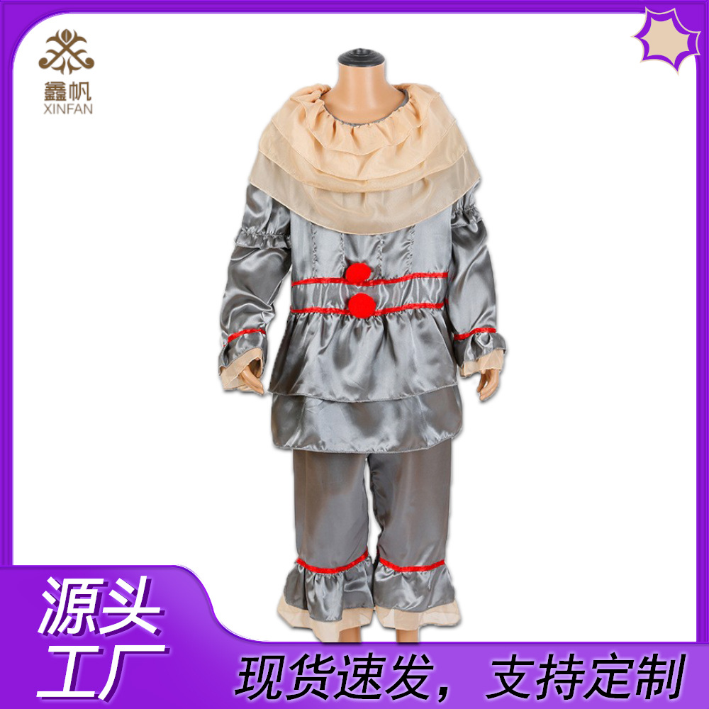 O1CN01zORhl21QcfsGpLHmG_1113351997-0-cib.jpg Adult Stage Performance Costume Creative Joker Pennywise Halloween Carnival Outfit for Adults Clown Theme Party Wear - Image 1
