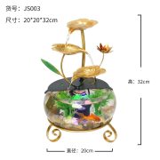 Indoor Desktop Mini Wealth Attracting Flowing Water Fountain Ornament Office Decorations Source Factory Feng Shui Pool Aquarium - Image 5