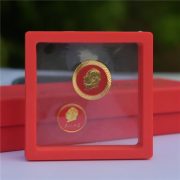 Custom Metal Medal Badge Chairman Mao Memorial Lapel Pin Transparent Red Box Gift Collectible Red Tooth-shaped Lapel Pin - Image 2