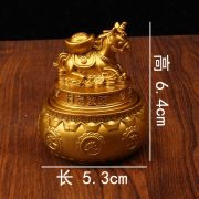 马年吉祥物马背元宝摆件聚宝盆可转转家居摆件招财进宝合金工艺品 - Image 4