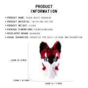 Custom Dog Headwear Japanese Style Furry Culture Anime Costume Popular Net Red Design Ideal for Role Play Events - Image 2