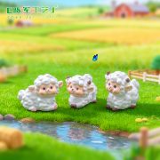 微景观苔藓多肉摆件 可爱萌卡通绵羊水晶球装饰小摆件 树脂工艺品 - Image 5