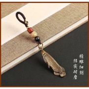 Bronze Golden Dragon Fish 3D Scale Pattern Annual Wealth Car Decoration Amulet Wholesale Custom Metal Medal Badge - Image 3