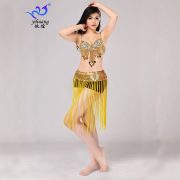 Adult Stage Performance Costume Sequin Skirt Handmade Bra Tassel Skirt Belly Dance Outfit Glitter Stage Wear - Image 4