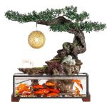 Creative Flowing Water Fountain Ornament Fish Tank Landscape Desktop Office Opening Gift Feng Shui Wheel Chinese Style