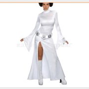 Star Wars Cosplay Princess Leia White Gown Adult Stage Performance Costume Halloween Suitable For Adults And Children - Image 5
